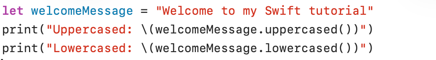 uppercased()