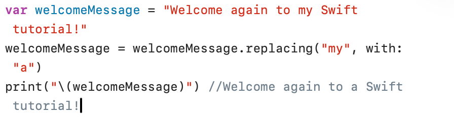 replacing()
