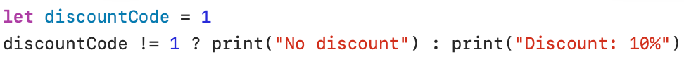 ternary operator